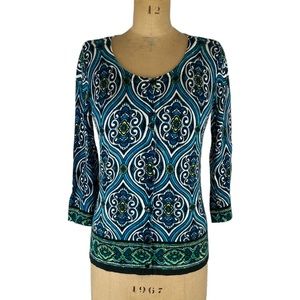 5/$25 Premise Studio Tapestry Patterned Button Up Cardigan Size S